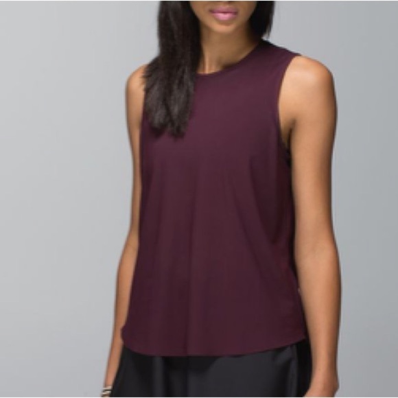 Lululemon Here To There Tank Bordeaux Drama Open Back Tank Top size 8 - Picture 4 of 12